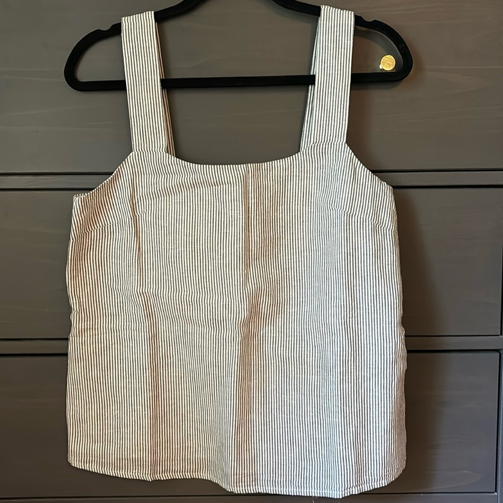Linen square-neck tank from J Crew Factory
